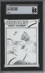 1977 Topps #251 Tony Muser 9 card progressive proof.